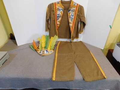 Винтажный детский индийский костюм с головным убором - Изображение 1 из 4