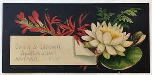 # K2768 VICTORIAN TRADE CARD, CONNER & MITCHELL APOTHECARIES, HAVERHILL, MA. - Bild 1 von 3