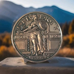 Rare 1986 American Liberty 2 Troy Ounce .999 Fine Silver Art Round – Bullion  - Picture 1 of 2