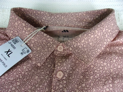 Polo Adidas nova com etiquetas, masculina M, L, poliéster, US$ 70, laranja-coral, design - Imagem 1 de 4