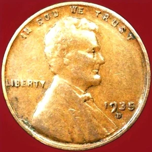 1935 D LINCOLN WEIZEN CENT RPM F/XF BRANDNEU KOSTENLOSER VERSAND!!! - Bild 1 von 11