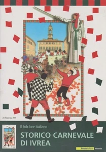 ITALIA 2011 Folder Storico Carnevale di Ivrea - Picture 1 of 1
