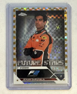2023 Topps Chrome Formula 1 F1 JEHAN DARUVALA Gold Checker Flag Refractor /50 - Bild 1 von 2