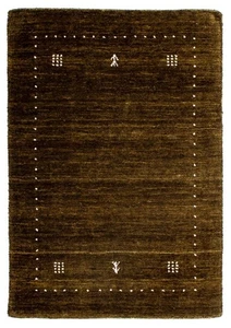 Morgenland Gabbeh Teppich - Loribaft Indus - 91 x 64 cm - dunkelbraun - Bild 1 von 6