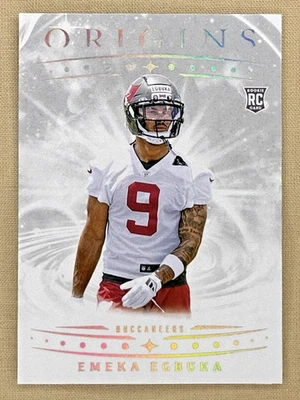 2025 Panini Origins Emeka Egbuka RC White Variation Tampa Bay Buccaneers #146 - Image 1 of 2