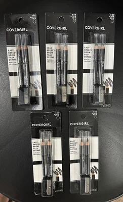 Lot 5 CoverGirl Black # 500 Easy Breezy Brow Pencils Eyebrow Cover Girl 10 Ct - Image 1 of 2
