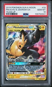 Pokemon 2019 Pikachu & Zekrom GX 33/181 Full Art Team Up GEM MINT PSA 10 - Picture 1 of 3