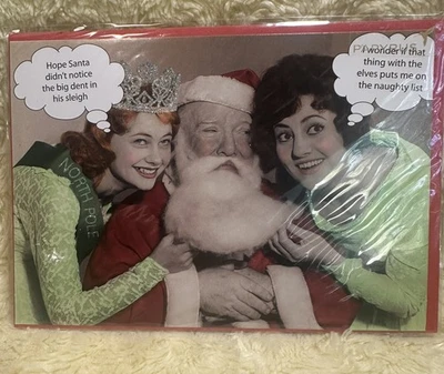 Papyrus Christmas Card 2010 RARE HTF  Humor What Happens at the North Pole Stays - Image 1 of 4