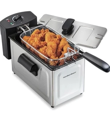 Freidora eléctrica estilo profesional Hamilton Beach 35032, cesta para freír con... Foto 1 de 4