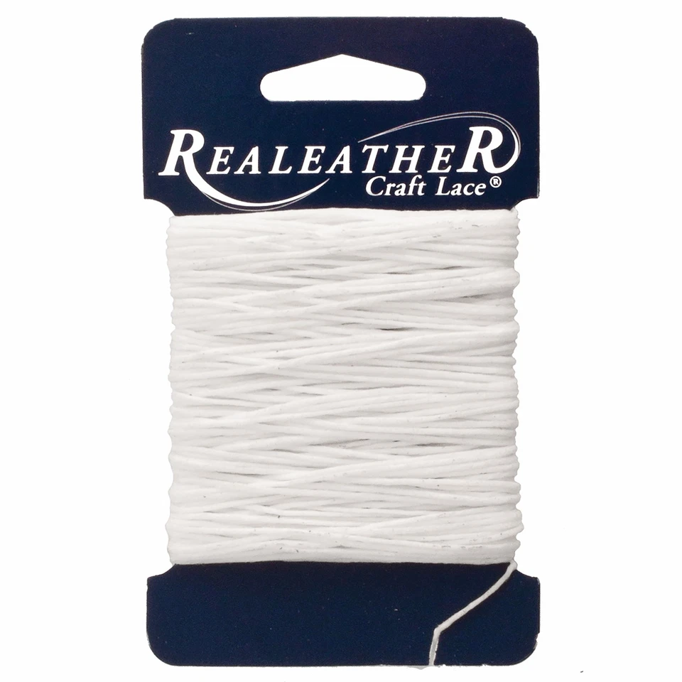 Realeather Crafts BTH25-03 Waxed Thread 25yd-White (3Pk) - Image 1 of 1