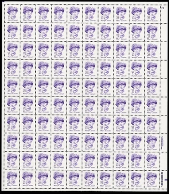 Scott #2181b Mary Cassatt Sheet of 100 Stamps - MNH P#2 UR - Image 1 of 3