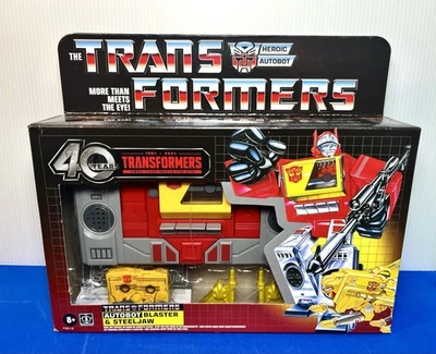 2024 Transformers Retro 40th Anniversary - Autobot Blaster & Steeljaw Figures - Image 1 of 4