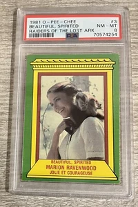 1981 OPC Raiders of the Lost Ark Marion Ravenwood #3 PSA 8 Highest Grade G12 - Picture 1 of 2