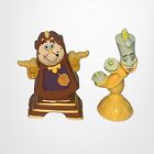 Disney Cogsworth  Lumiere Beauty And The Beast 4" Ceramic Figures