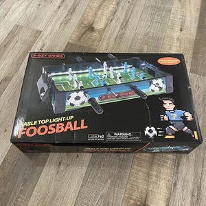 8-Bit Games - Table Top Light Up FOOSBALL SOCCER Arcade Game Lighted NIB - Picture 1 of 10