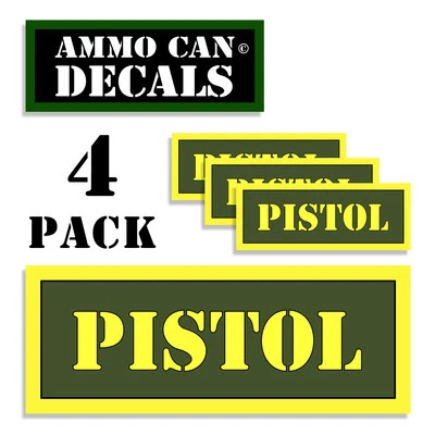 RIGHT WING INK PISTOL Ammo Can 4x Labels Ammunition Case 3"x1.15" stickers decals 4 pack AG