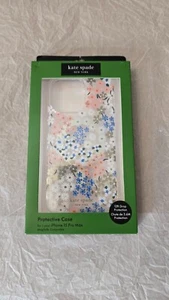 Kate Spade Protective Case MagSafe Iphone 15 Pro Max Floral Blue New - Picture 1 of 3