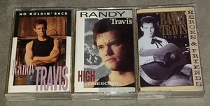 Randy Travis 3 Cassette tape Lot NO HOLDING BACK HIGH LONESOME HEROES AND FRIEND - Picture 1 of 2