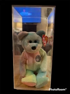 *RARE* RETIRED ORIGINAL Ty Beanie Baby - Birthday Bear "B.B. Bear" with errors - Picture 1 of 4