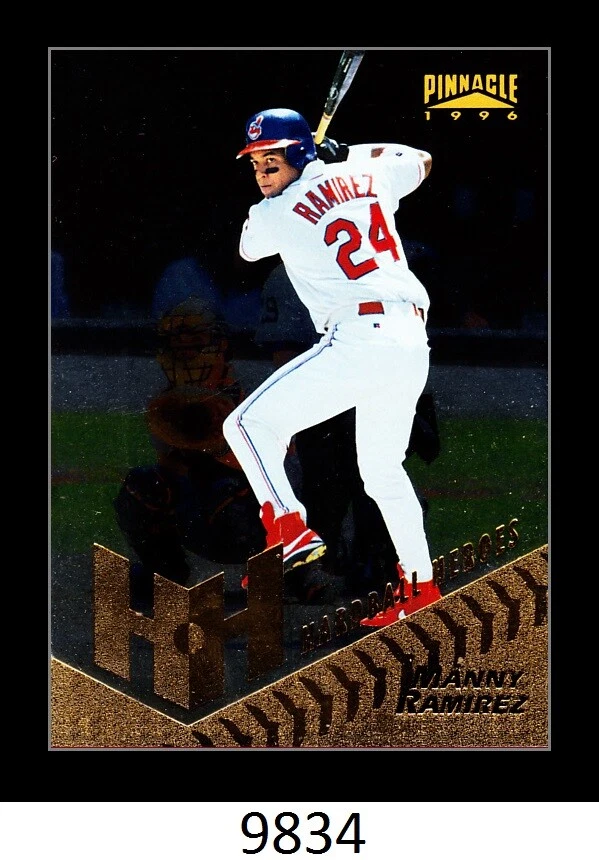 1-1996 PINNACLE HARDBALL HEROES FOIL PARALLEL MANNY RAMIREZ INDIANS CARD#278 - Image 1 of 1