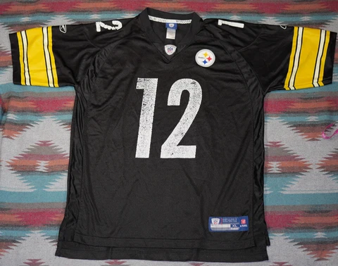 Terry Bradshaw Reebok XL Pittsburg Steelers On Field Jersey Distressed* 2006 Cover