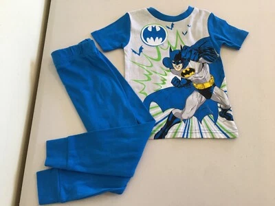 New DC Comics Batman Soft Cotton Pajama Set Short Sleeve Justice League Blue - Image 1 of 2