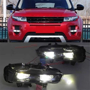 2012-2015 For Range Rover Evoque Black Background LED Front Bumper Fog Lights - Picture 1 of 7