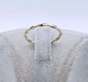 Gold Ring 585 14K Twisted Verdreht Gedreht Seilring Gelbgold - Bild 1 von 9