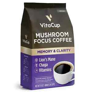 Focus Mushroom Coffee, Ground, Medium Dark Roast, 10 oz (284 g) BB 8/25