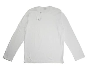 Kired Kiton NWT $250 White Supima Crepe Cotton Long Sleeve T-Shirt M (50 IT) - Picture 1 of 4