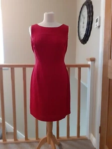 Monsoon 1990's Red Silk Shift Dress size 12 - Picture 1 of 10