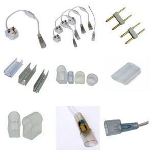 Accesorios de luz de cinta plegable tubo de neón adaptador de corriente pin/clip/tapa de conexión - Imagen 1 de 36