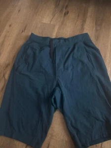 Lululemon Shorts Men's medium Teal Pace Breaker Linerless Stretch Activewear - Picture 1 of 6