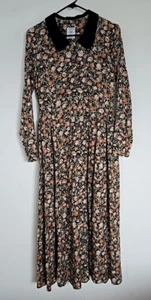 Vestido floral con cuello abotonado Laura Ashley manga larga para mujer talla 8 - Imagen 1 de 19