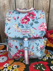 CATH KIDSTON BLUE FLORAL BUCKLE BACKPACK WITH LAPTOP TABLET COMPARTMENT WORK - Picture 1 of 24