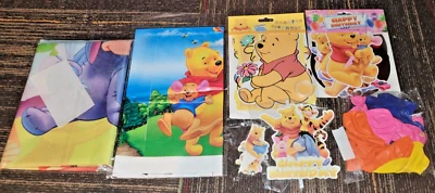 new WINNIE THE POOH BIRTHDAY PARTY SUPPLIES LOT banners balloons toppers decor - Image 1 of 2