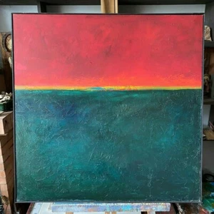 Abstract oil paining on canvas by Anatol Danilisin member of AIAP Unesco France - Picture 1 of 7