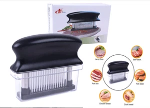 Meat Tenderizer with 48 Stainless Steel Ultra Sharp Needle Blades Heavy Duty 65 - Picture 1 of 9