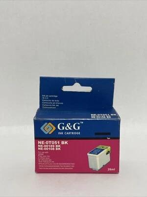 Cartucho de tinta negro G&G NE-0T051 BK NE-00189 NE-00108 caducidad 10/09 Foto 1 de 4