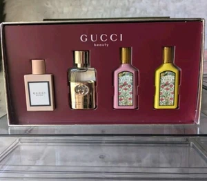 GUCCI 4Pc Mini Perfume Set Fragrance Gift Set EDP + EDT .16oz/5ml New In box - Picture 1 of 4