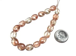 6.5" Strand OREGON SUNSTONE 9-9.5mm Faceted Oval Beads AAA NATURAL /o2 - Picture 1 of 3