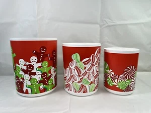 TUPPERWARE URLAUB ZUCKERSTANGE ONE TOUCH KANISTER BEHÄLTER 3er Set ohne Deckel - Bild 1 von 13