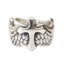 Flying Cross Wing 925 Sterling Silver Charms Ring TA450D US Size 6~15