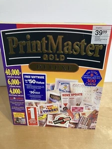 PrintMaster Gold Deluxe 4.0 Mindscape Windows 95 Big Box Software PC Complete - Picture 1 of 8