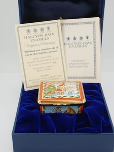 Halcyon Days Winnie The Pooh Xmas 2004 Ltd Edition Enamel Box New with tags - Picture 1 of 6