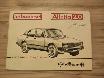 ALFA ROMEO ALFETTA 2.0 T.D. MANUALE LIBRETTO USO E MANUTENZIONE 1981 - Immagine 1 di 2