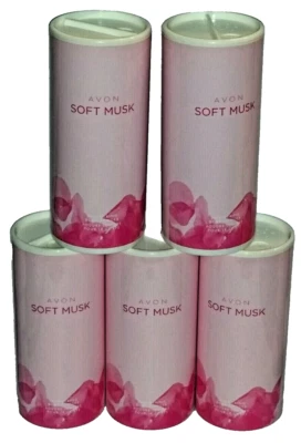 Avon SOFT MUSK Shimmering Body Powder 1.4 oz.  40 g. Lot of 5 - Image 1 of 4