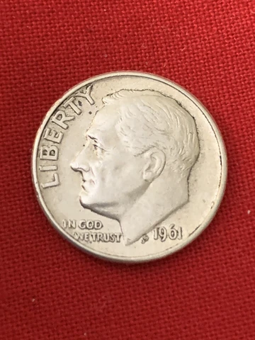1961-D Silver Roosevelt Dime XF,--62 YEARS OLD !! Cover