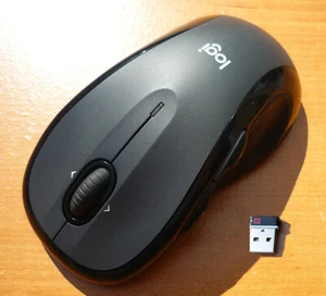 Logitech M510 Wireless Laser Mouse Light Gray & Black Custom w/ Receiver - Picture 1 of 7