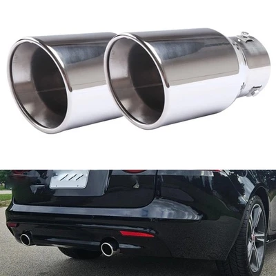2X Car Exhaust Pipe Tip Rear Tail Throat Muffler For Jaguar XF Sportbrake Foto 1 de 4
